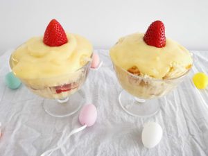 easter colomba glass dessert