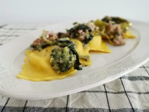 ravioli with rapini