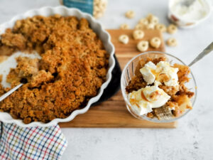 healthy apple crumble