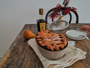 crostata with balsamic pear jam