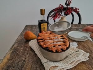 crostata with balsamic pear jam