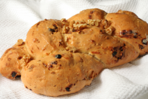 Pan Nociato or Caciato from Umbria with walnuts