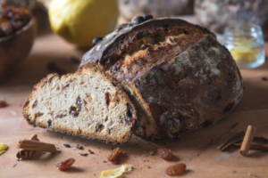 Pane col mosto is made using grapes must in the region of Marche