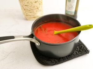 Italian basil tomato sauce is ready