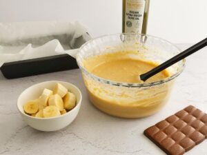 banana bread batter is ready