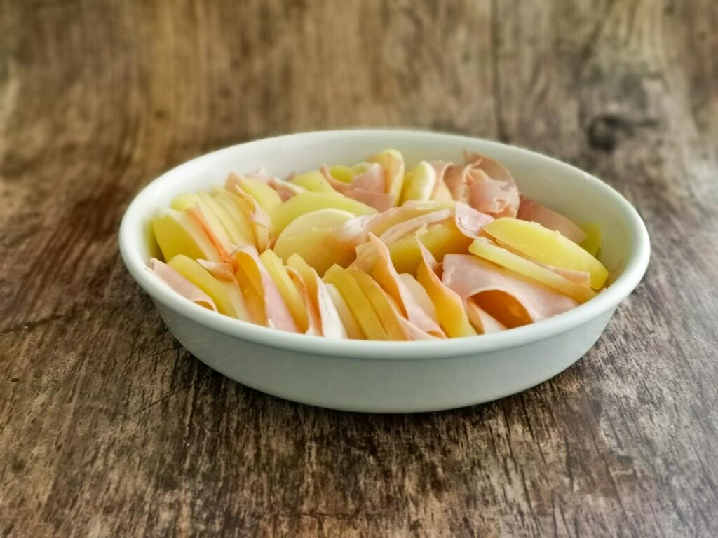 potato gratin ready to bake