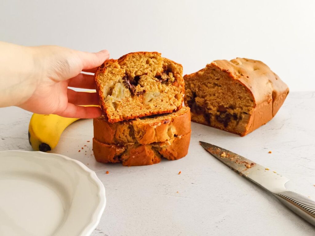 slice of Italian banana bread