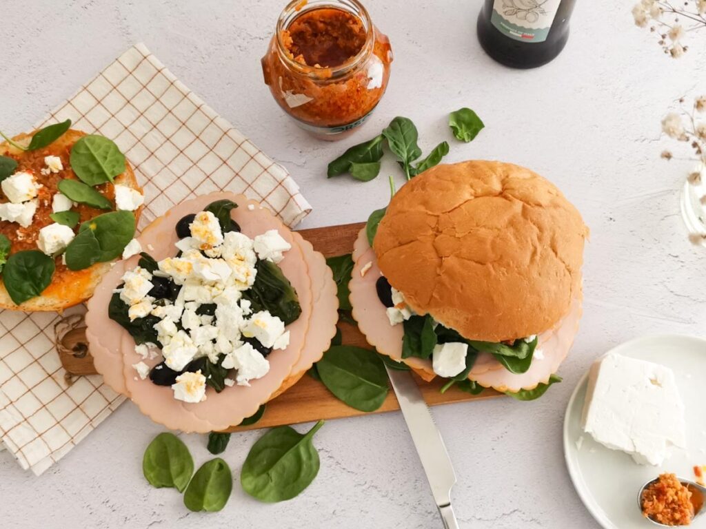 spicy goat cheese sandwich