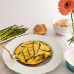 tasting asparagus frittata with ricotta