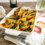 baked creamed spinach pasta shells