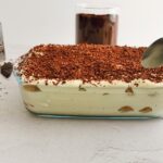 tasting healthy tiramisu with yogurt