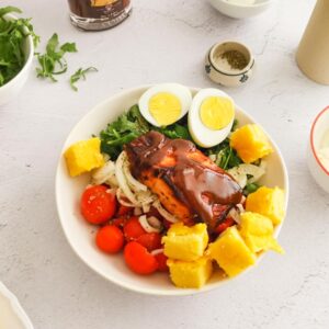 Italian BBQ salmon bowl