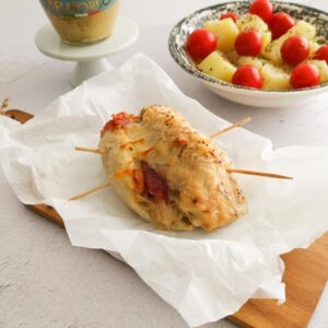 Italian stuffed chicken with mozzarella