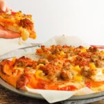 spicy Apulian pizza with sausage