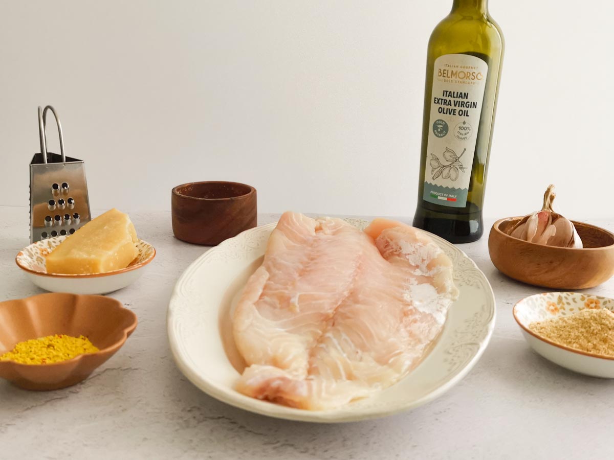ingredients for parmesan crusted perch