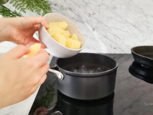 cooking potatoes in water