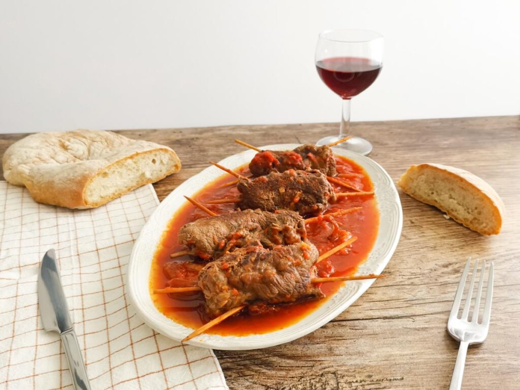Italian beef braciole Apulian style