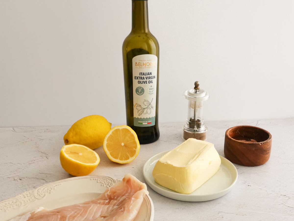 ingredients for garlic lemon butter sauce