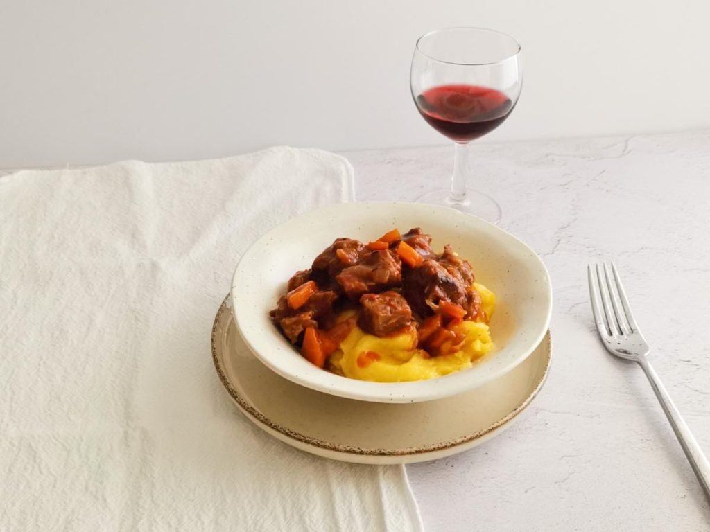 Italian stew with polenta