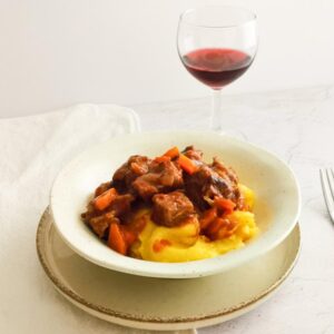 Italian stew with polenta