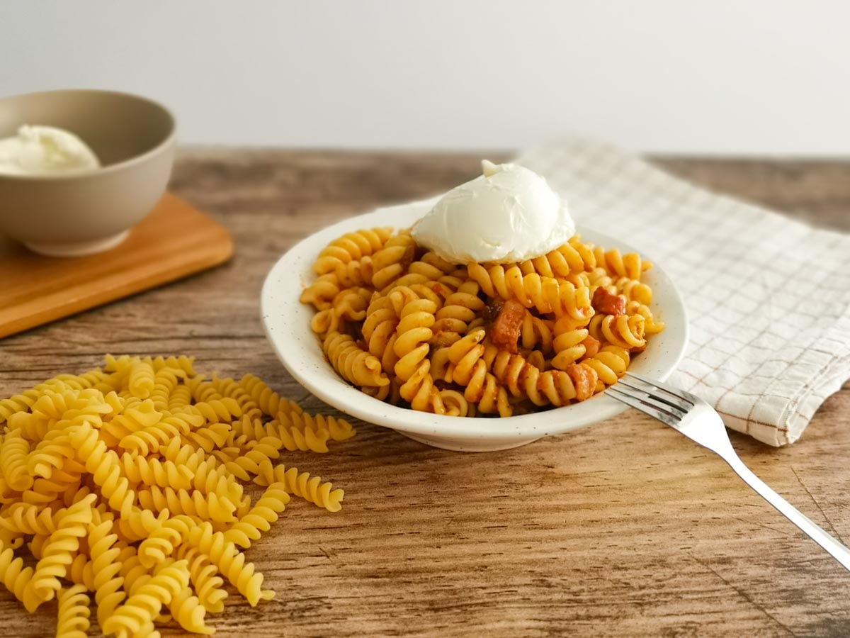 bacon pasta pesto recipe