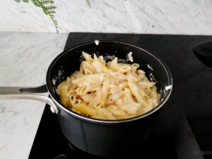 quattro formaggi pasta is ready