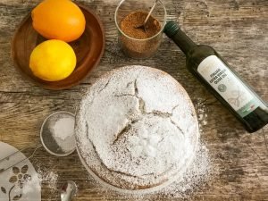 torta paradiso cake with extra virgin olive oil