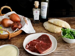 ingredients for ciabatta steak sandwich (1)