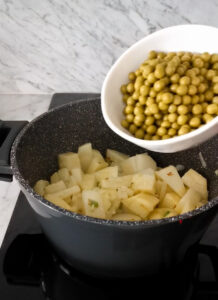adding peas for lamb artichoke casserole