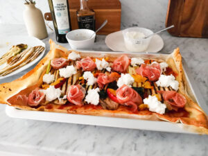 summer pizza with ricotta