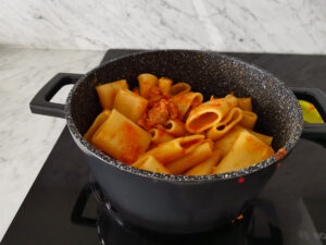 paccheri sausage alla zozzona