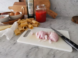 paccheri sausage alla zozzona