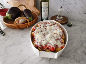 Sicilian stuffed baked paccheri