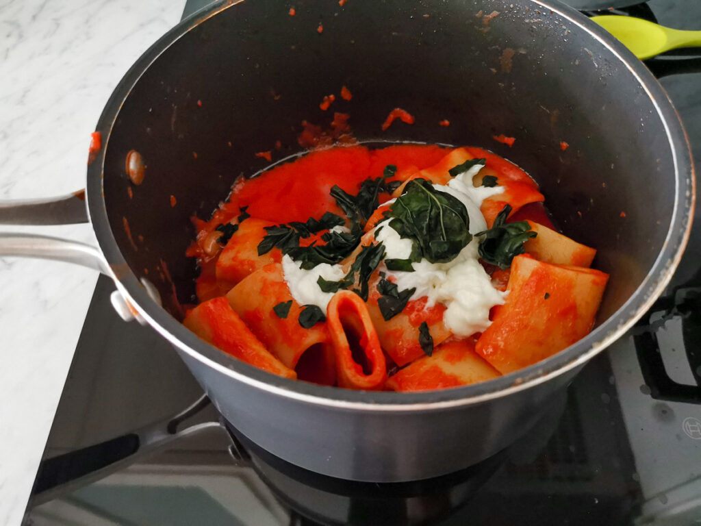 sorrentina paccheri with tomato basil and mozzarella (14)