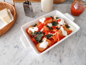 sorrentina paccheri with tomato basil and mozzarella (14)