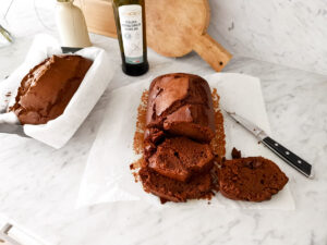 Italian chocolate cake with olive oil