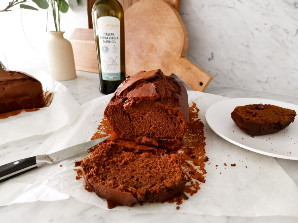 Italian chocolate cake with olive oil