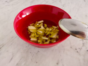 roasted peppers in olive oil and garlic