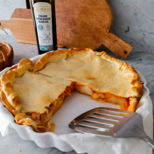 Italian ham and cheese pie