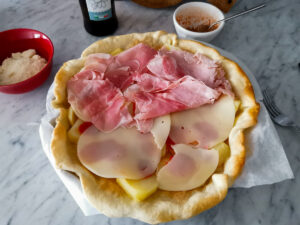 Italian ham and cheese pie