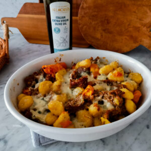 baked pumpkin gnocchi with sausage