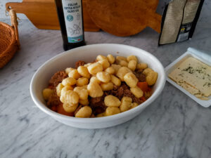 baked pumpkin gnocchi with sausage