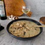 Italian chicken and mushrooms soup