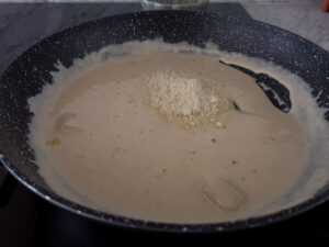 making parmesan sauce