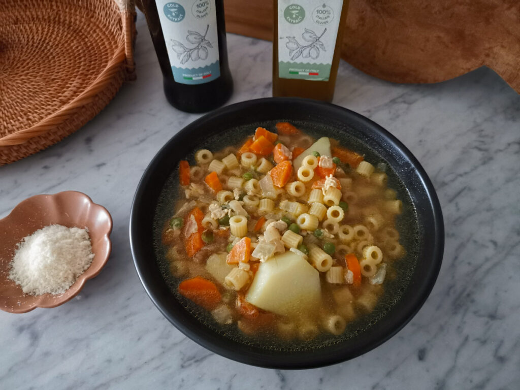 chicken vegetable pasta soup