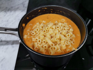 chickpea pasta soup with sausage