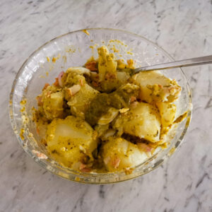 pistachio pesto potato salad