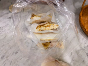 Salted caramel protein yogurt bark