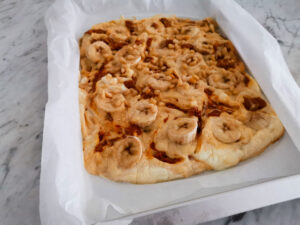 Salted caramel protein yogurt bark