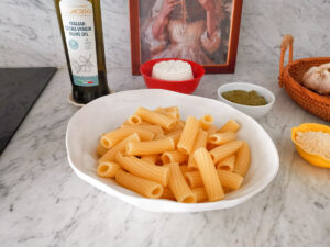 pistachio pesto and ricotta pasta salad